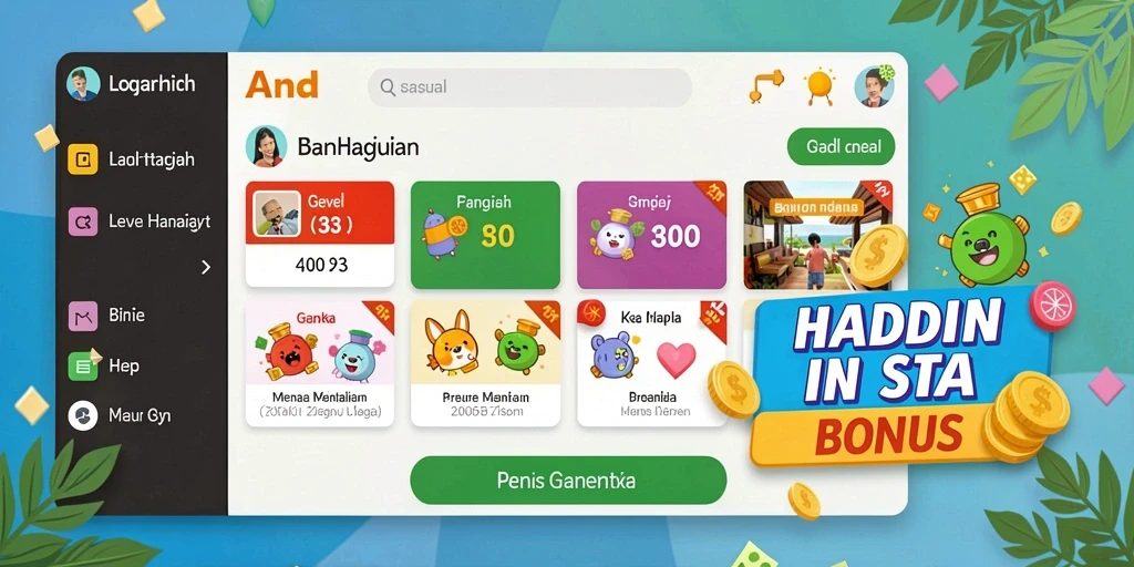 Tampilan utama aplikasi dengan berbagai pilihan kategori.