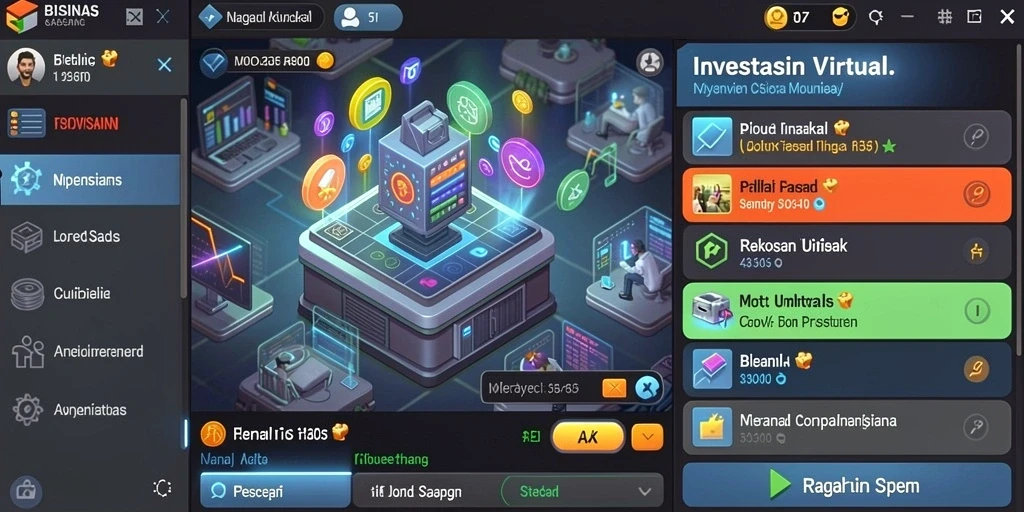 Screenshot menampilkan karakter utama MONTE77 yang menarik.
